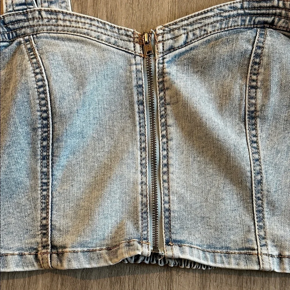 Wild Fable Denim Zip-Front Tank Top - Picture 2 of 7